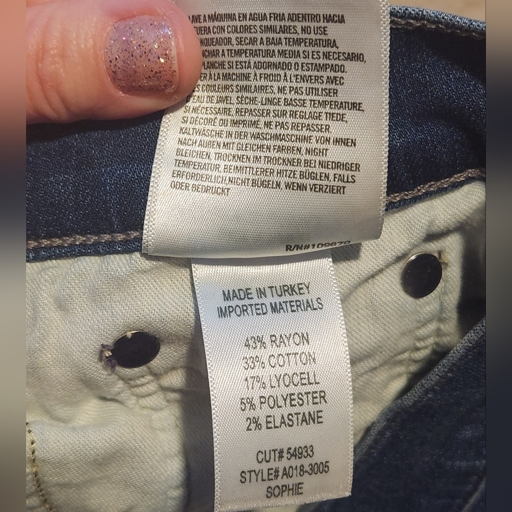 Agolde Women's Sophie Skinny Frayed Hem Denim Blue Jeans, Size 27 - Picture 16 of 16